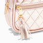 Metallic Rose Gold Cat Ears Mini Backpack Keychain,