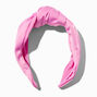 Bright Pink Textured Knotted Headband,