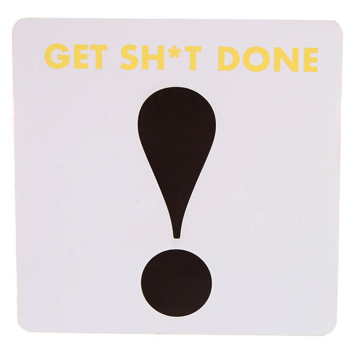 Get Sh*t Done! Word Block - White,