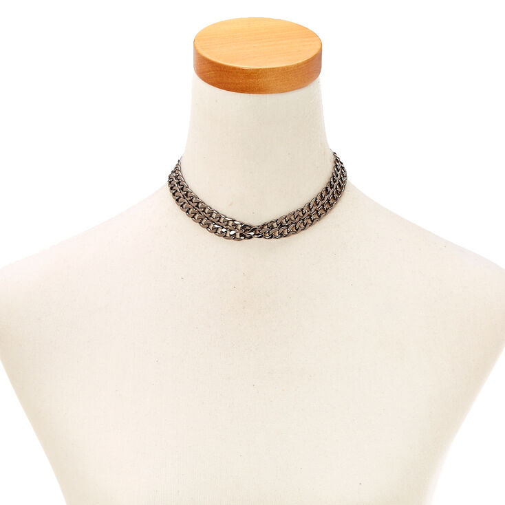 Hematite Double Chain Choker,