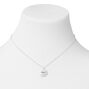 Silver Birthstone Color Tag Pendant Necklace - August,
