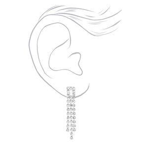 Silver Rhinestone Fringe Jewelry Set - 3 Pack,