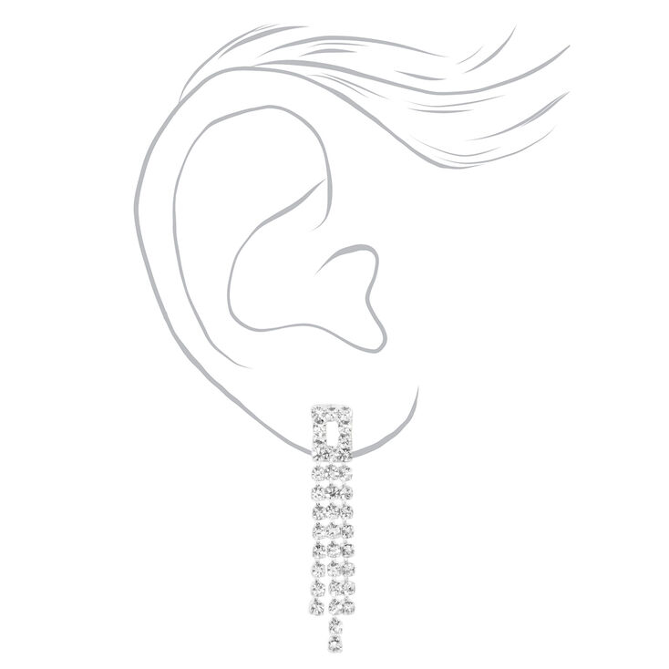 Silver Rhinestone Fringe Jewelry Set - 3 Pack,