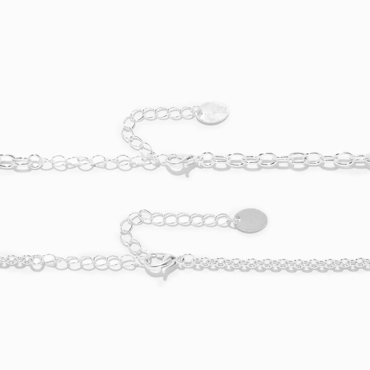 Silver Barbed Wire Choker Necklaces - 2 Pack,