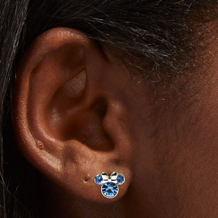 &copy;Disney Minnie Mouse Birthstone Sterling Silver Stud Earrings - December,