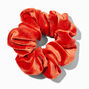 Orange Copper Medium Flat Velvet Hair Scrunchie,