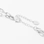 Silver Natural Stones &amp; Coins Multi Strand Necklace,