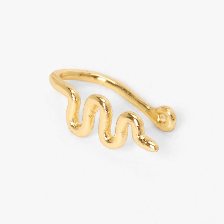 Gold Snake Faux Nose Ring,
