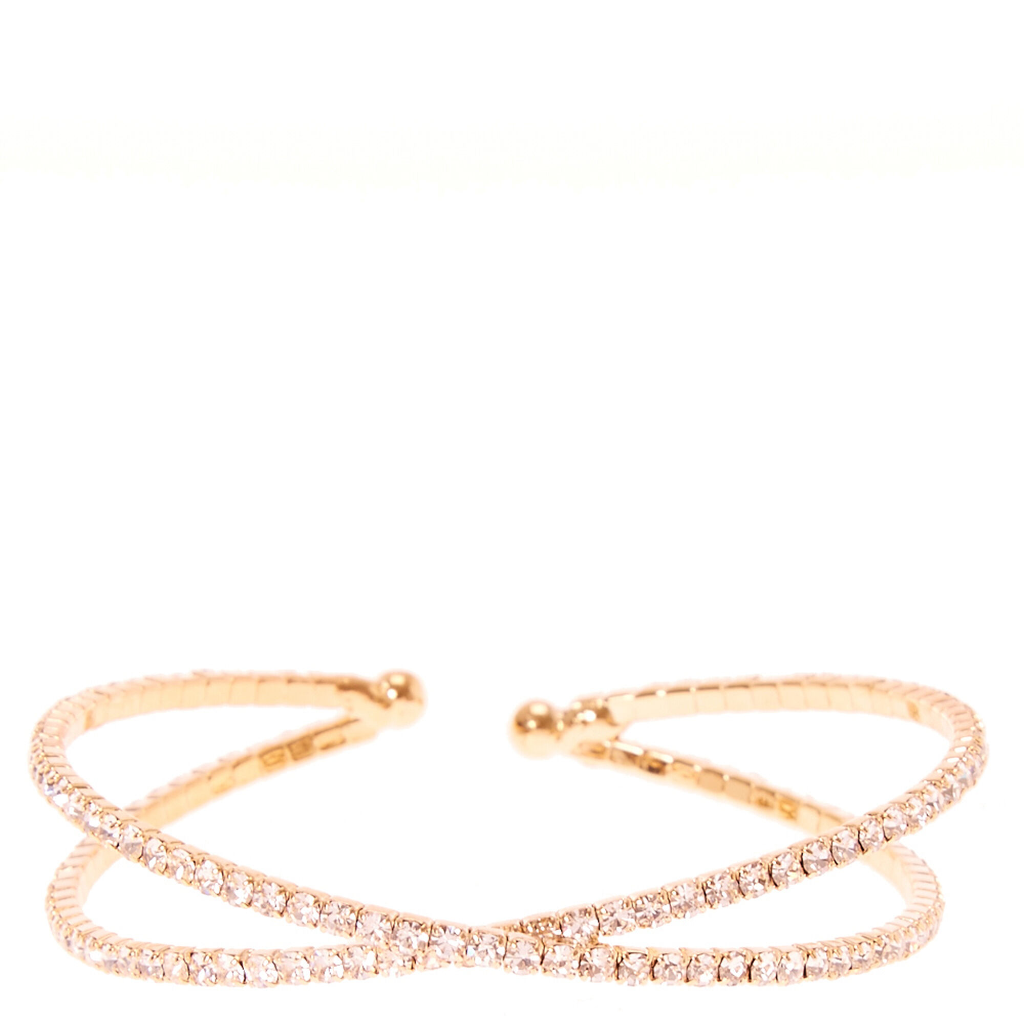 Rose Gold Rhinestone Criss Cross Bracelet Icing Us Rose Gold Rhinestone Criss Cross Bracelet