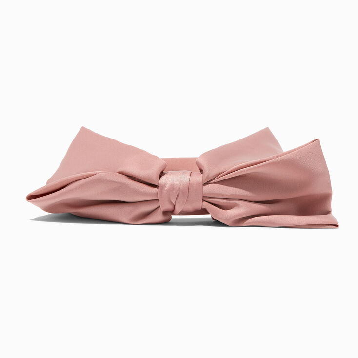 Blush Pink Silky Knotted Bow Headband,