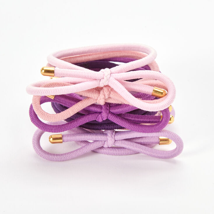 Lilac Lurex Hair Ties - 12 Pack,