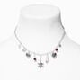 Silver Goth Icon Charm Necklace,