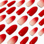 Red Ombre Stiletto Vegan Faux Nail Set - 24 Pack,