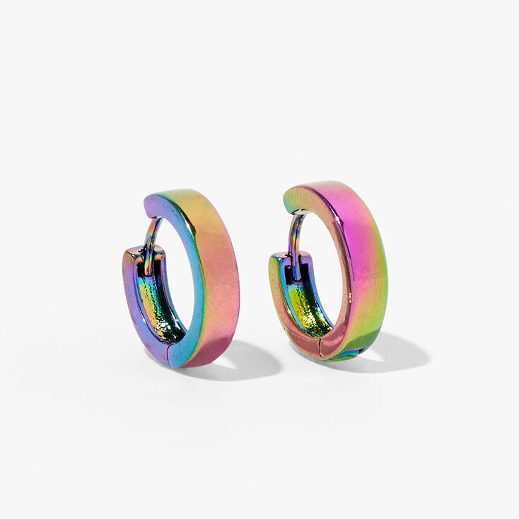 Anodized 15MM Huggie Hoop Earrings,