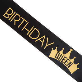 Birthday Queen Sash - Black,