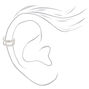 Silver Embellished Double Row Ear Cuff,