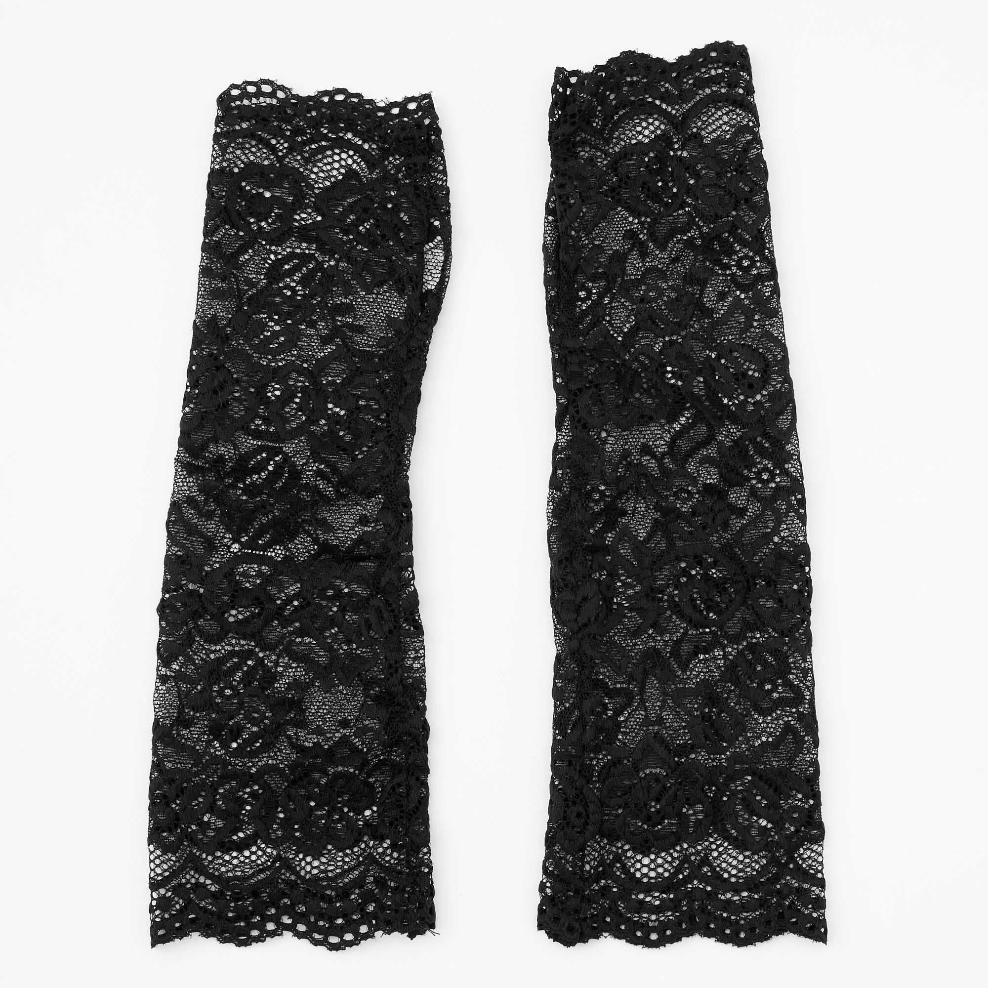 Floral Lace Arm Warmers Black Icing US