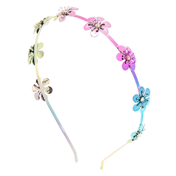 Rainbow Flower Headband,