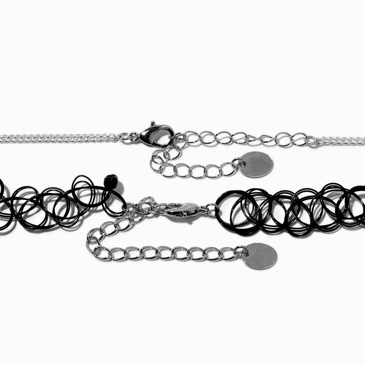 Jingle Bells &amp; Gift Bow Choker Necklace Set - 2 Pack,