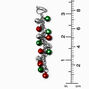 Jingle Bells 3&quot; Clip-On Drop Earrings,