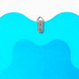 Wavy Blue Flower Hanging Mirror,