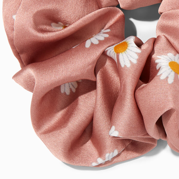 Giant Silky Pink Daisy Hair Scrunchie,