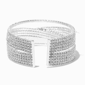 Silver-tone Mega Glam Cuff Bracelet,