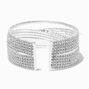 Silver-tone Mega Glam Cuff Bracelet,