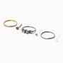 Mixed Metal 20G Retainer Stud &amp; Snake Hoop Nose Rings - 6 Pack,