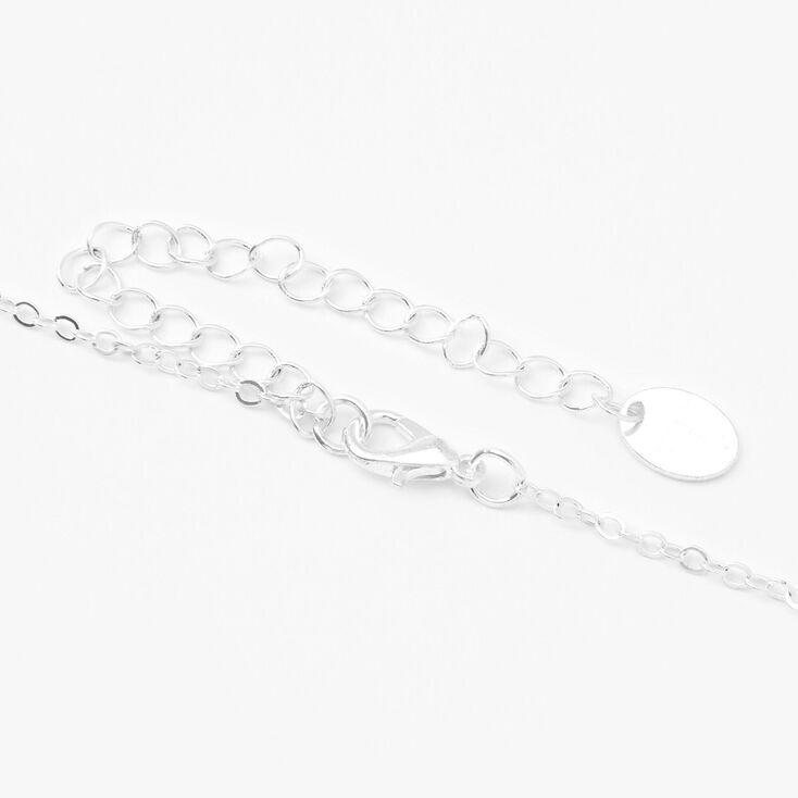 Silver Glow In The Dark Zodiac Spinning Pendant Necklace - Pisces,