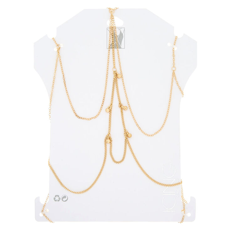 Gold-Tone Caged Body Chain,