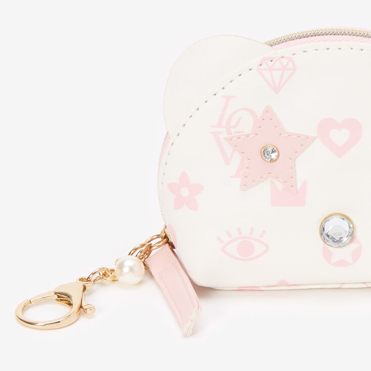 Pink Status Bear Coin Purse,