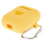 Yellow Heart Silicone Earbud Case Cover - Compatible With Apple AirPods,