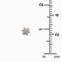 ICING Select 18k Rose Gold Plated Cubic Zirconia Flower Stud Earrings,