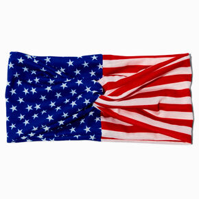 American Flag Twisted Headwrap,