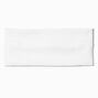 Flat Ribbed Headwrap - White,