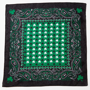 Irish Green Shamrock Bandana Headwrap,