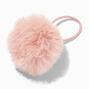Pink Blush Faux Fur Pom Pom Hair Ties - 2 Pack,