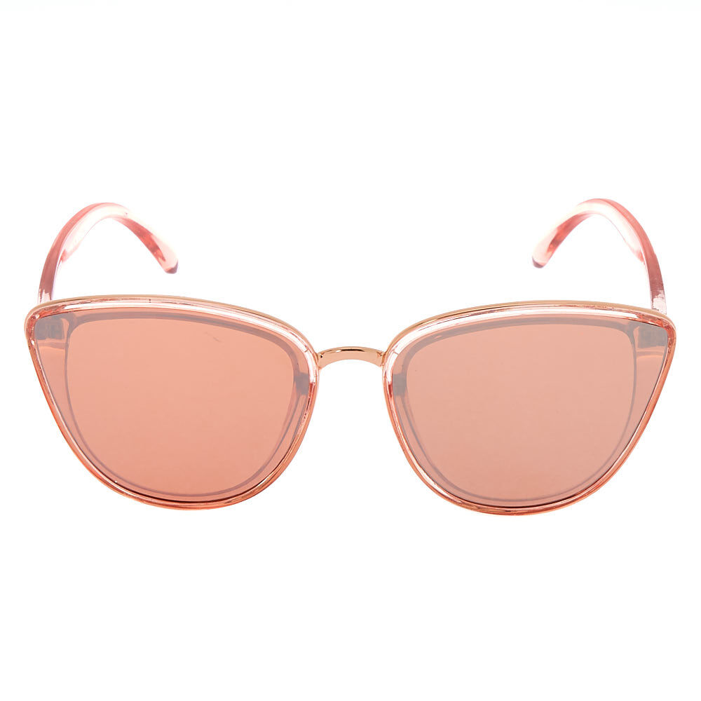 Mirrored Mod Cat Eye Sunglasses Rose Gold Icing US