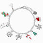 Silver Christmas Joy Charm Bracelet,