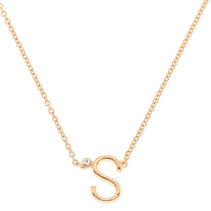 Gold Initial Necklace - S,