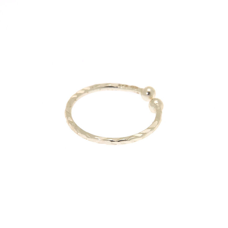 Sterling Silver Laser Cut Faux Nose Ring,