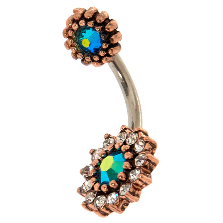 Bronze Halo Belly Ring,