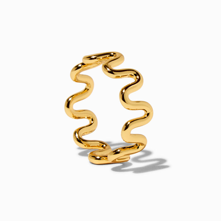 JAM + RICO x ICING 18k Yellow Gold Plated Squiggle Ring,