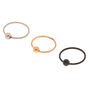 Mixed Metal 20G Nose Rings - 3 Pack,