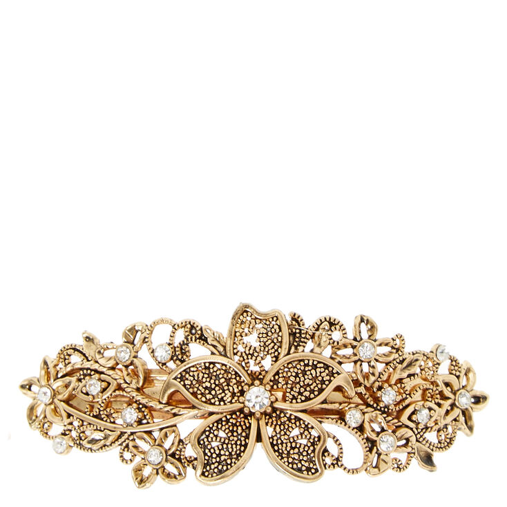 Filigree Gold Flower Hair Clip,