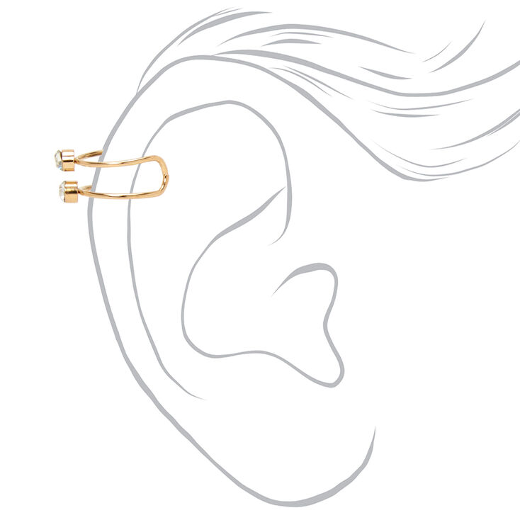 Gold Embellished Wire Ear Cuffs - 6 Pack,