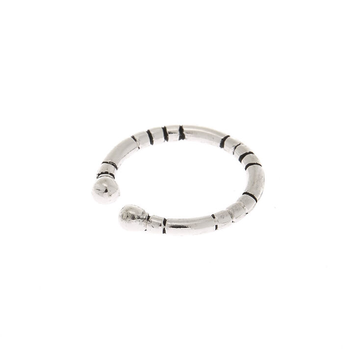 Silver Twisted Faux Nose Ring,