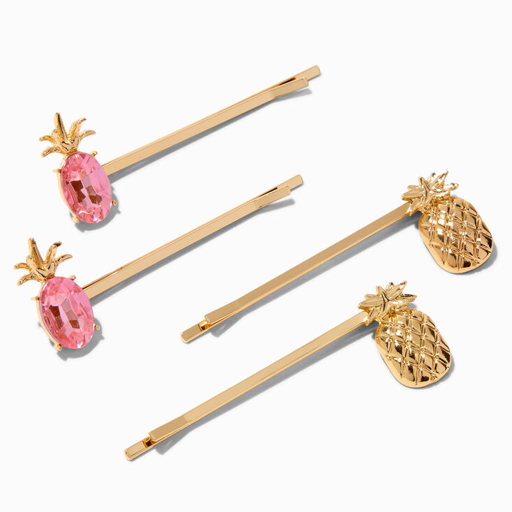 Crystal Pineapple Hair Pins - 4 Pack,