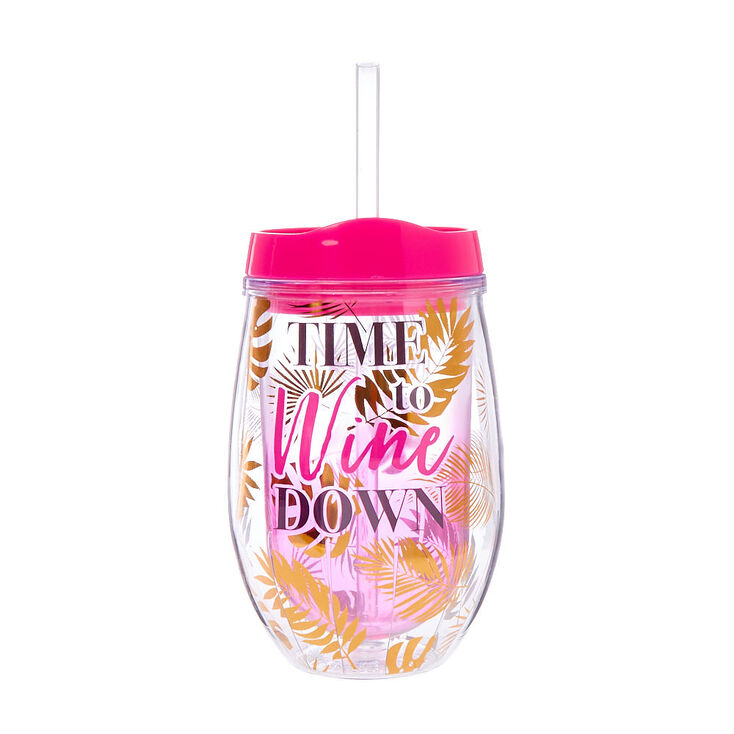 Time To Wine Down Tumbler - Pink,